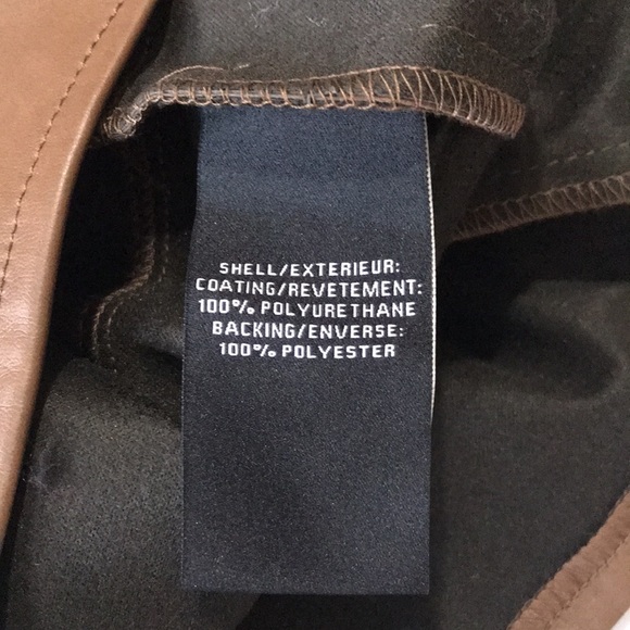 7 For All Mankind Faux Leather Puff Sleeve Dress in Saddle Size Small NWT - Picture 10 of 11